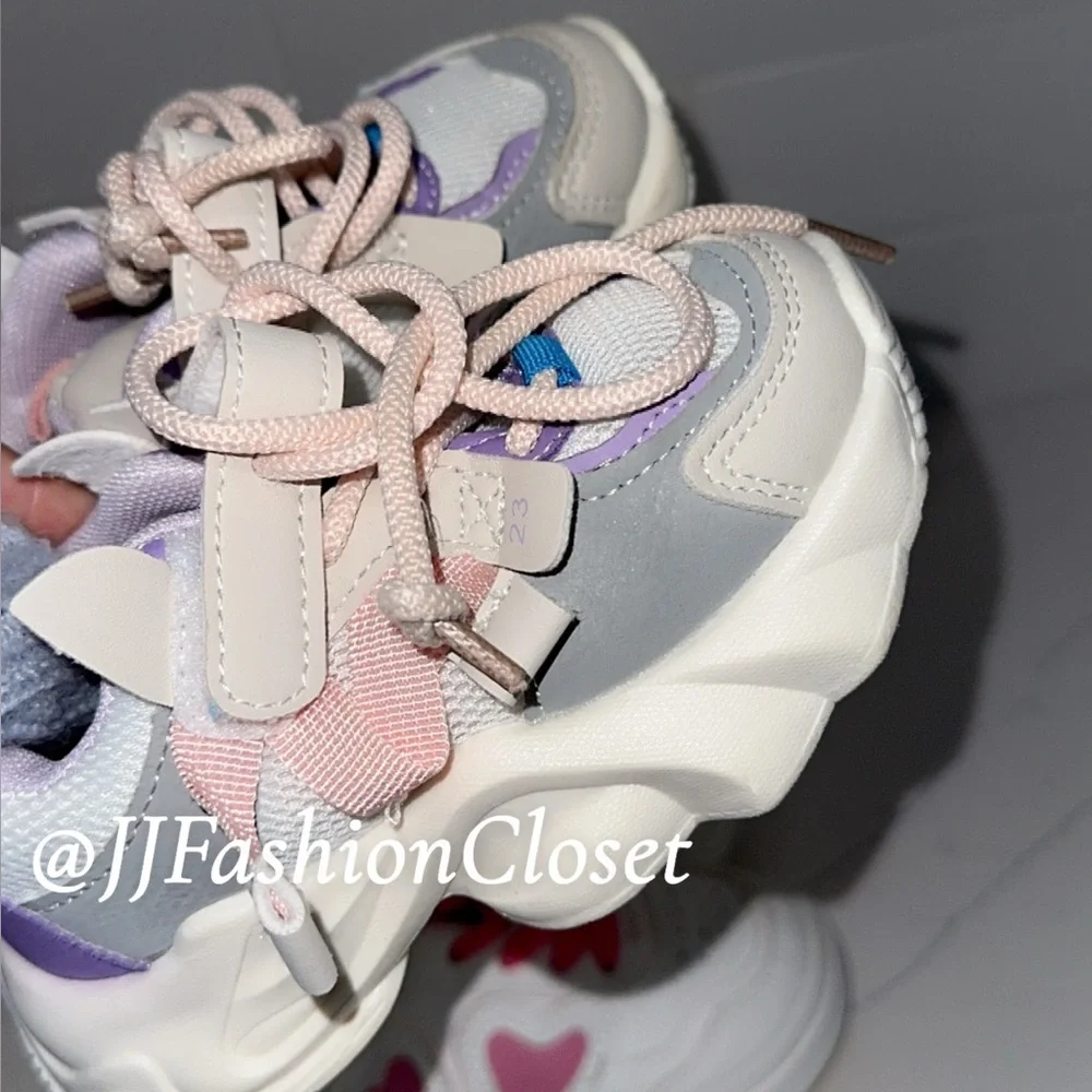 Stylish Kids Shoes Set - Cream, White, and Gray - Picture 5 of 5